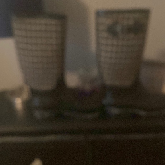 Black and white rubber boots, never worn, size 7 - Picture 1 of 3